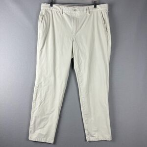 Vineyard Vines Performance Pant Mens 38x28 Ivory Chino Stretch Golf Activewear